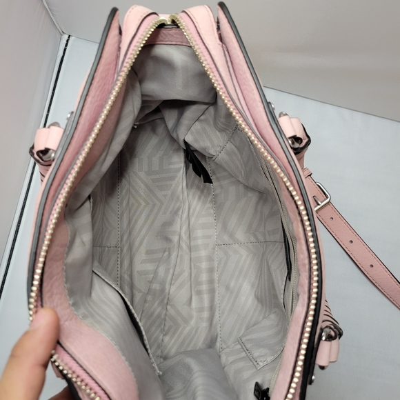 Rebecca Minkoff Medium Bree Leather Satchel Pink - Picture 12 of 16